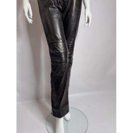 Gucci brown leather motorcycle pants