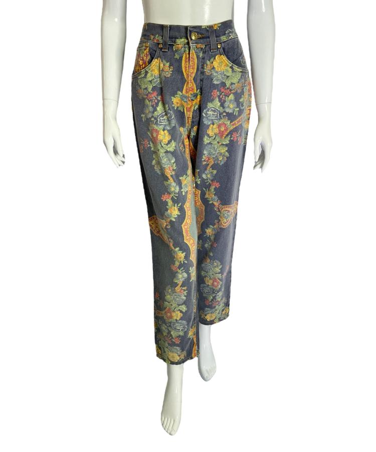 Roberto Cavalli classic floral print jeans