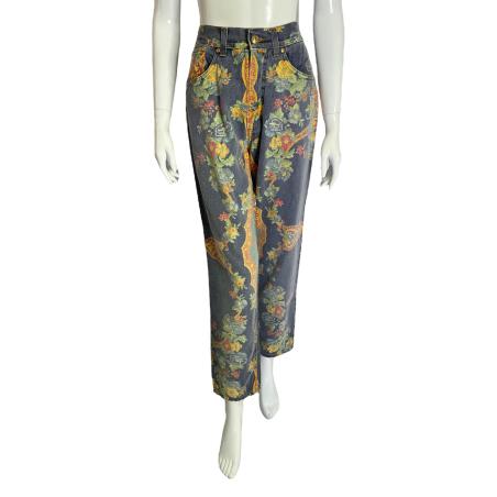 Roberto Cavalli classic floral print jeans