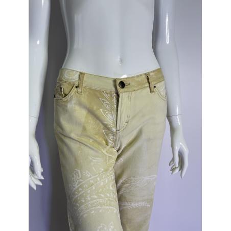 Just Cavalli beige macro paisley print jeans