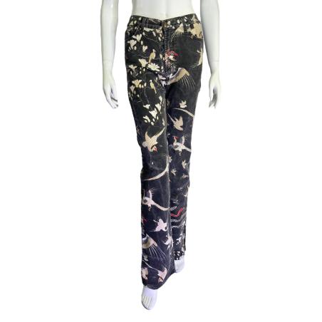 Just Cavalli Japanese garden tapestry jeans