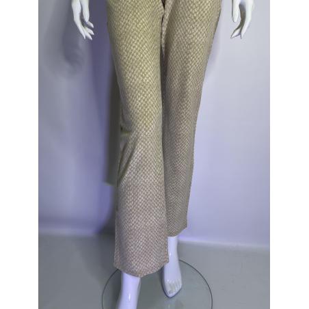 Roberto Cavalli beige snakeskin print jeans