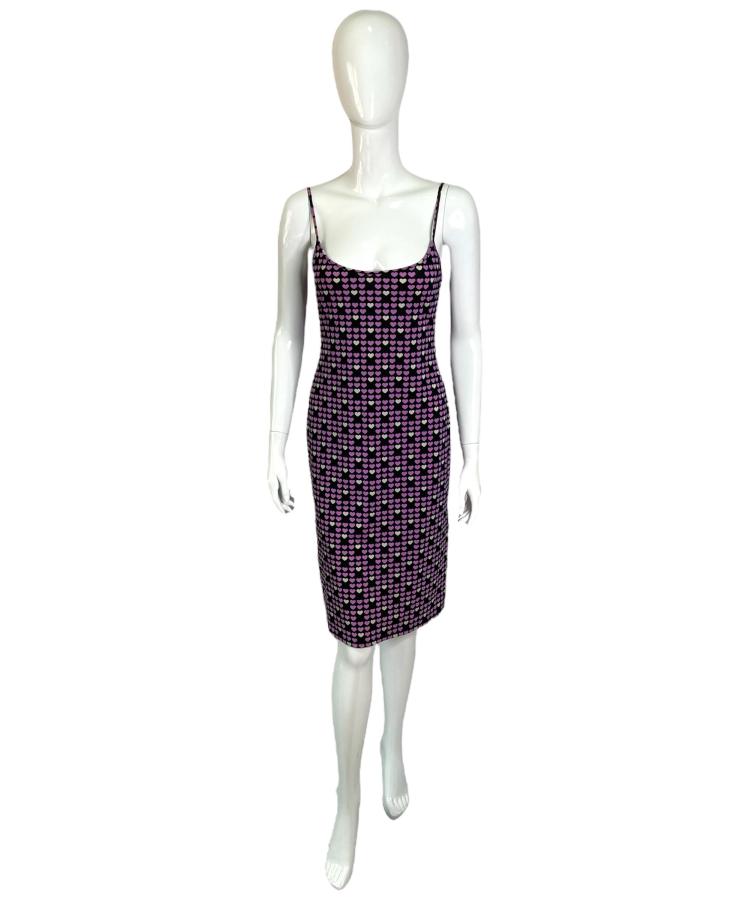 Anna Molinari Spring 2001 heart print dress