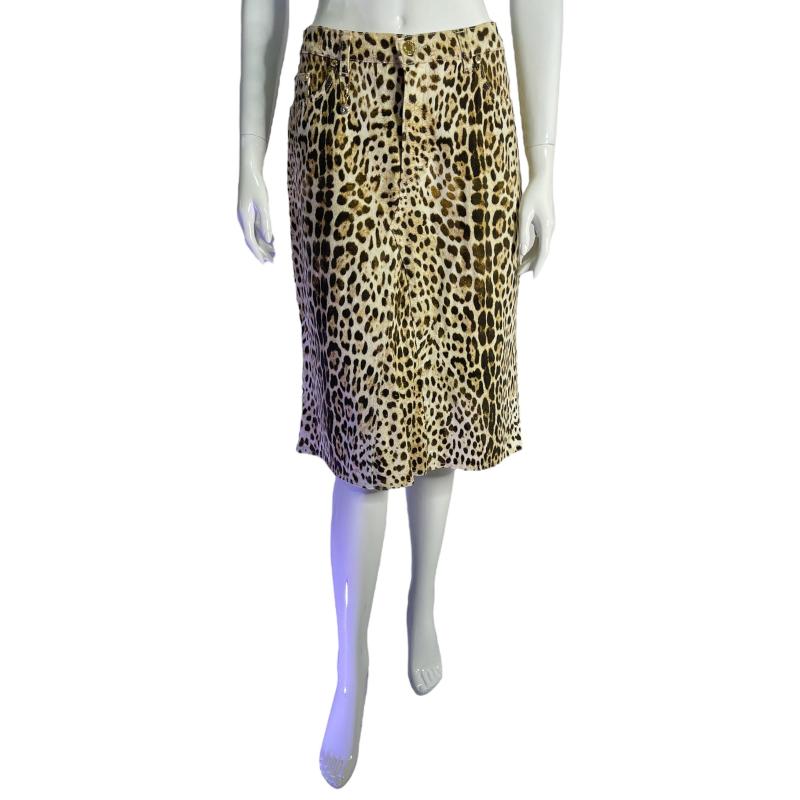 Roberto Cavalli cheetah print skirt