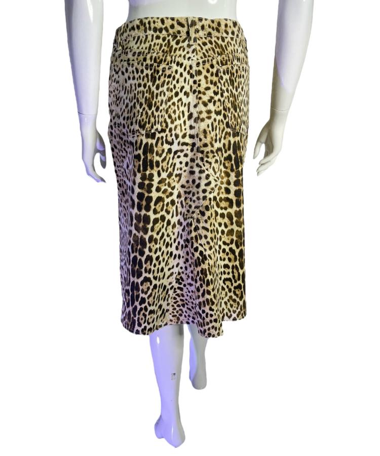 Roberto Cavalli cheetah print skirt