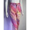 Versace Jeans couture pink and yellow abstract print jeans