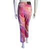 Versace Jeans couture pink and yellow abstract print jeans