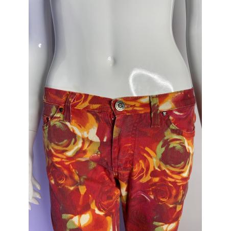 Versace Jeans couture rose print jeans