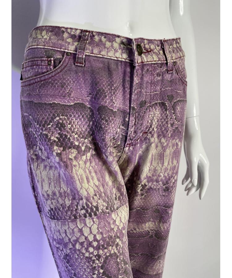 Just Cavalli purple python print jeans