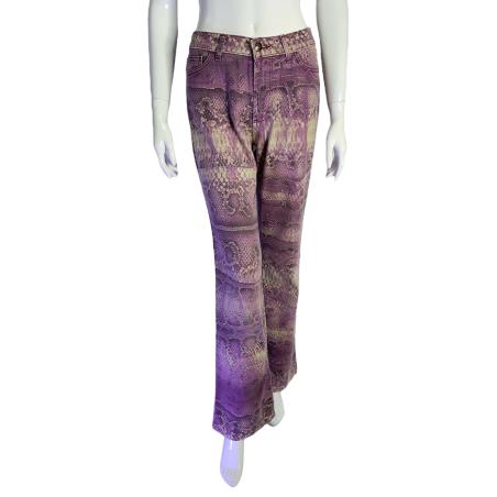 Just Cavalli purple python print jeans