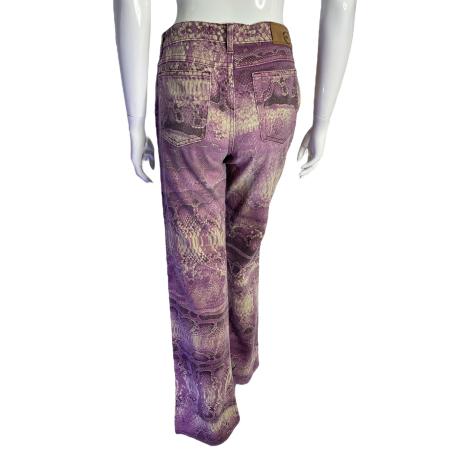 Just Cavalli purple python print jeans