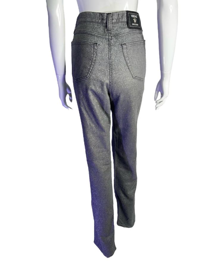 Versace jeans couture grey glitter jeans